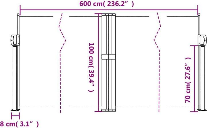 Produktbild VidaXL Seitenmarkise Ausziehbar (6 m)