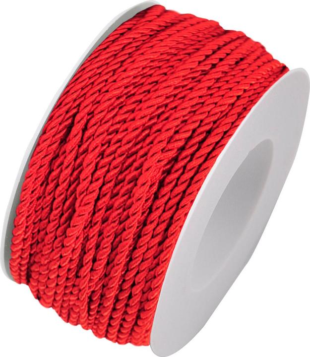 Actual product image Goldina Silk cord 3mmx25m red (Gift ribbon, 1 x)