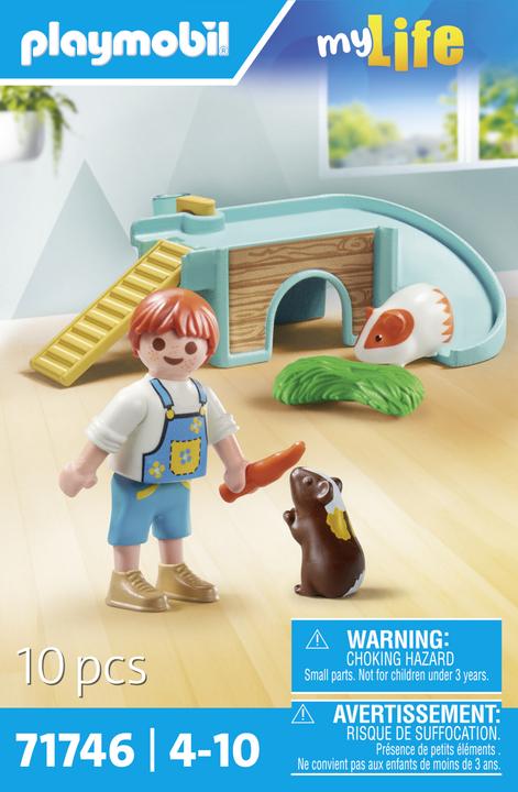 Actual product image Playmobil Boy with guinea pig (71746, Playmobil My Life)