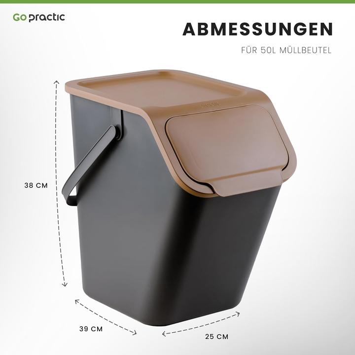 Produktbild Go Practic 4-teiliges Küchenmülleimer-Set (120 l)