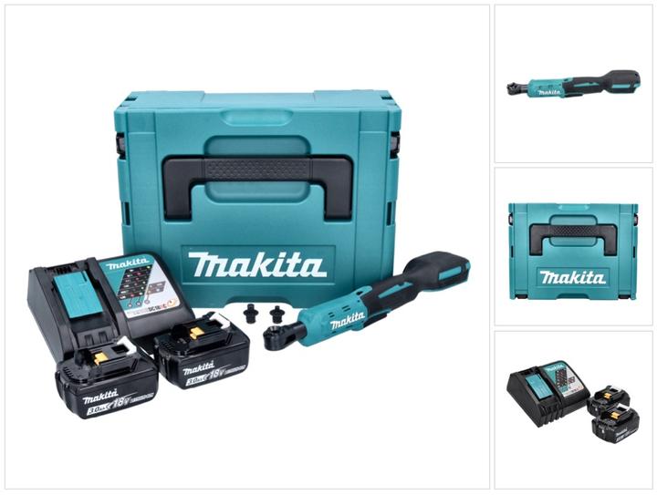 Productafbeelding Makita DWR 180 RFJ Accu ratelschroevendraaier 18 V 47,5 Nm 1/4" 3/8" + 2x oplaadbare accu 3,0 Ah + lader + (1/4", 3/8")