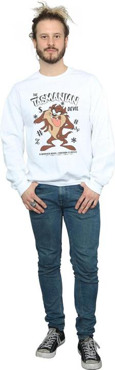 Actual product image Looney Tunes Mens Tasmanian Devil Vintage Cotton Sweatshirt (3XL)
