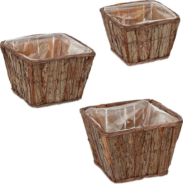 Actual product image Relaxdays 3-piece flower pot set (27 cm)