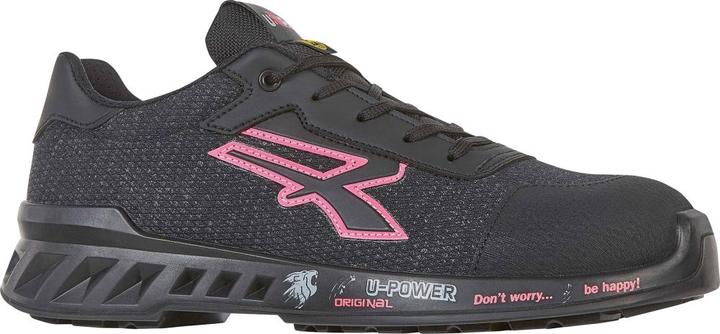 Produktbild U-Power Damensicherheitsschuh MICHELLE Gr.36 schwarz/rosa S1P SRC ESD EN20345 (S1P, 36)
