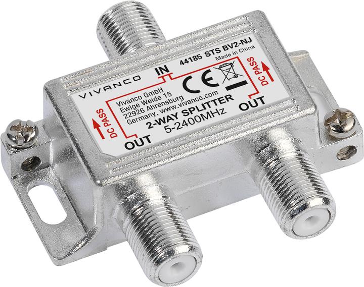 Actual product image Vivanco 44185 cable splitter/combiner Silver