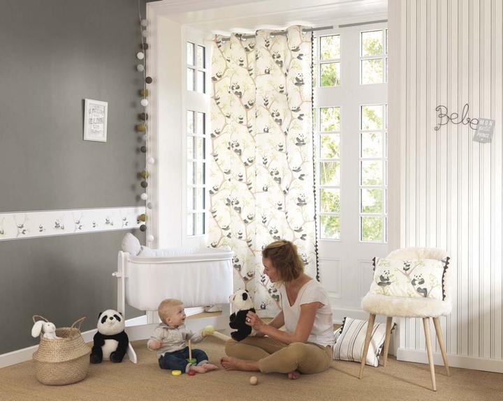 Produktbild Casadeco Alice & Paul Tapete Streifen grau orange rot