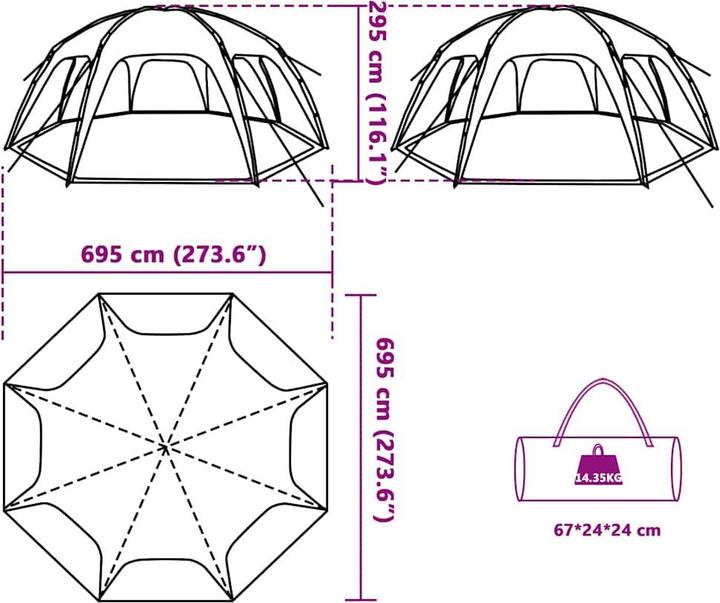 Produktbild VidaXL Randee (695 cm, 695 cm)