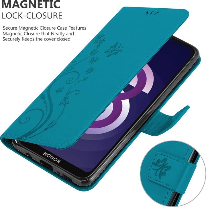Actual product image Cadorabo Flower Book Cover (Huawei Y5 (2019), Honor 8s)