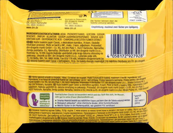 Produktbild dm Sanft&Sicher Feuchtes Toilettenpapier (1 x)