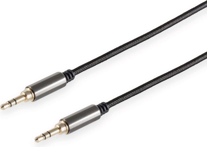 Produktbild Black Cotton Klinkenkabel, 3,5 mm, Stereo, 1,0 m, schwarz (1 m)