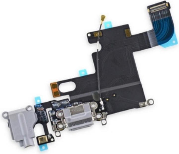 Actual product image Foxconn iPhone 6 Lightning Dock Connector Audio Flex Microphone grey black (iPhone 6)