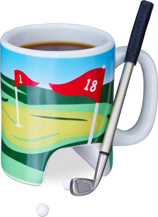 Immagine prodotto Relaxdays Tazza Golf con Mazza, Divertente Idea Regalo (250 ml, 2 x)
