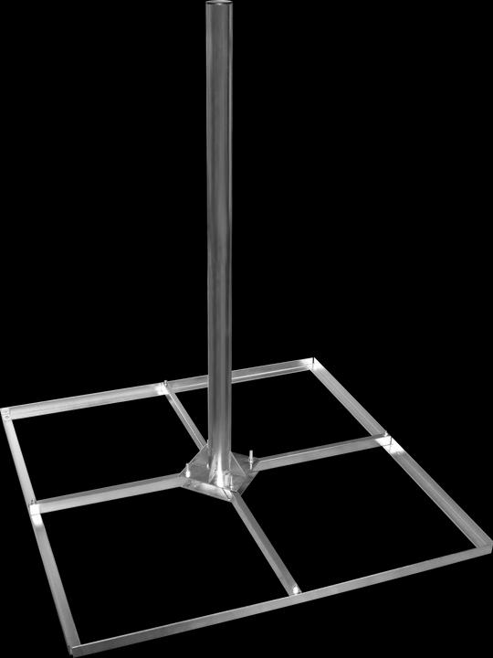 Actual product image Megasat 110098 Balcony stand pole 1m concrete slab 4x50 (Mirrors + antennas Mounting)