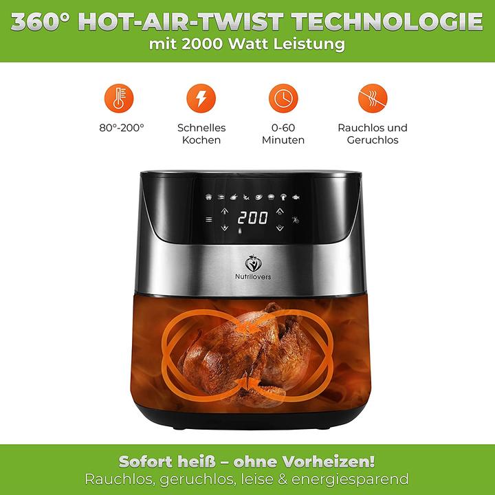 Actual product image Nutrilovers Hot Air Deep Fryer XXL