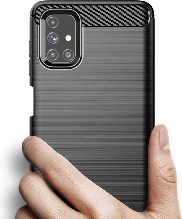 Produktbild Screenguard Samsung Galaxy M51 Hülle Carbon Brushed Soft TPU (Samsung Galaxy M51)