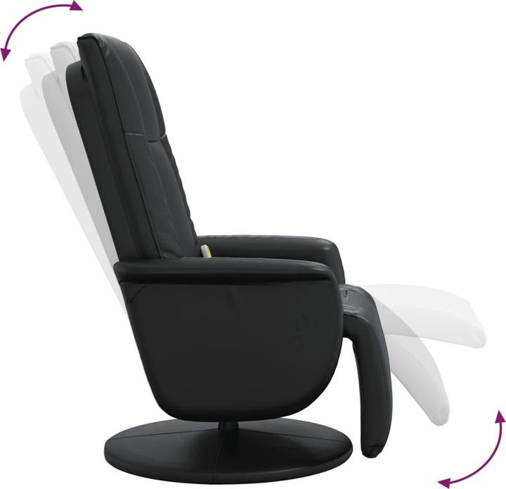 Image du produit VidaXL Fauteuil de massage avec repose-pieds Noir Similicuir,Couleur