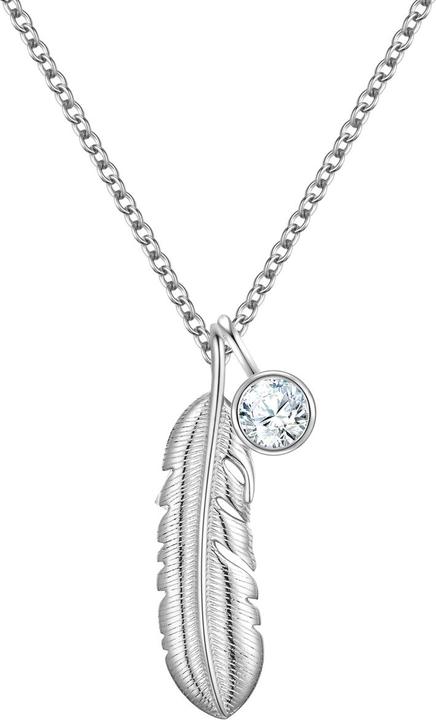 Rafaela Donata Damen Armband Feder - 36202 (42 cm, Sterling Silber)