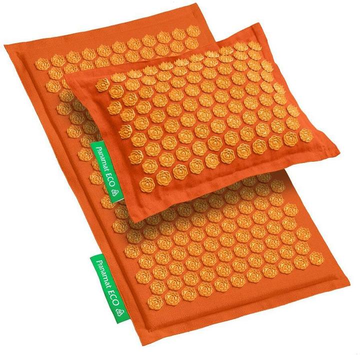 Pranamat Eco Massage Set – Matte und Kissen dunkelorange