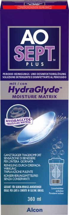 Image du produit AOSept HydraGlyde, solution de nettoyage et de désinfection au peroxyde, 360 ml (Système au peroxyde, 360 ml)