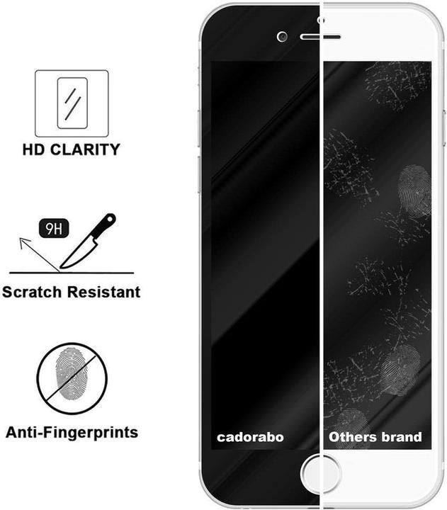 Image du produit Cadorabo Verre de protection d'écran Fullcover pour Apple iPhone 6 / 6S Retail Packaging (1 pièce(s), Apple iPhone 6)