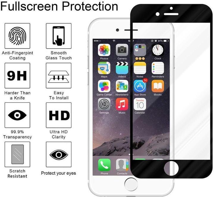 Image du produit Cadorabo Verre de protection d'écran Fullcover pour Apple iPhone 6 / 6S Retail Packaging (1 pièce(s), Apple iPhone 6)