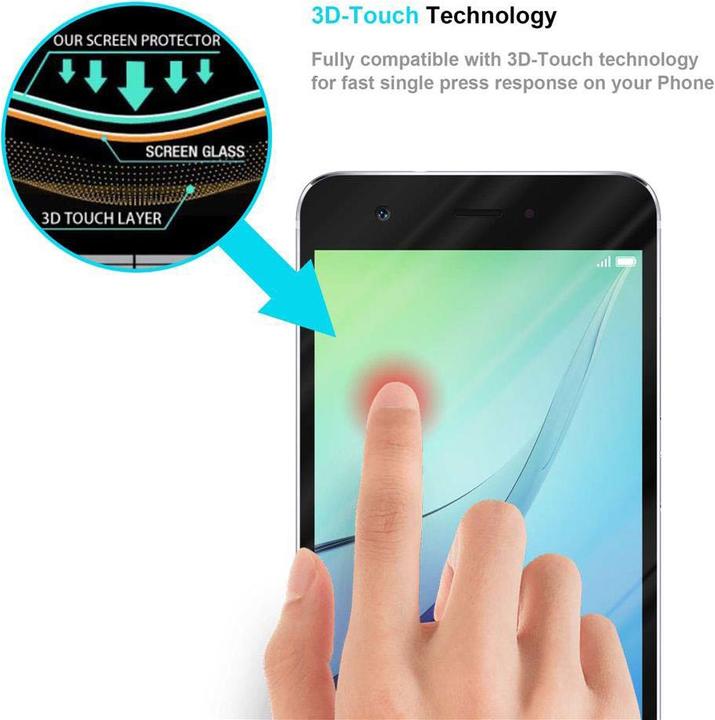 Immagine prodotto Cadorabo Vetro protettivo Fullcover per Huawei NOVA 2 Confezione al dettaglio (1 Pezzo/i, Nova 2)