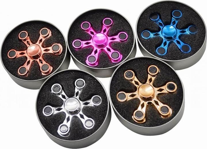 Actual product image FidgetSpinner Six Star Flower Power Fidget Spinner