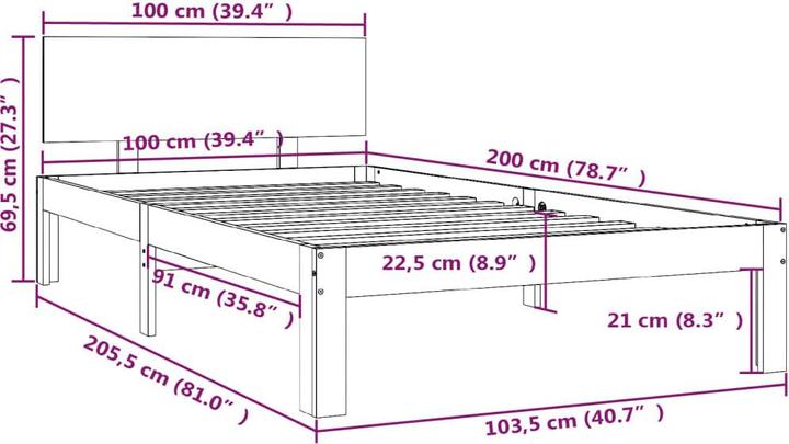Actual product image VidaXL Valina (100 x 200 cm)