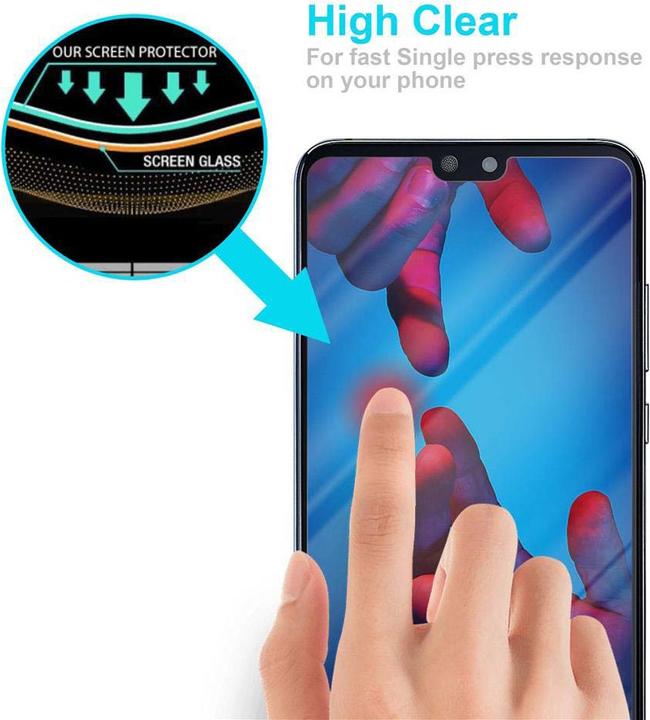 Actual product image Cadorabo Display protection glass for Honor 10 (1 Piece, HTC 10)