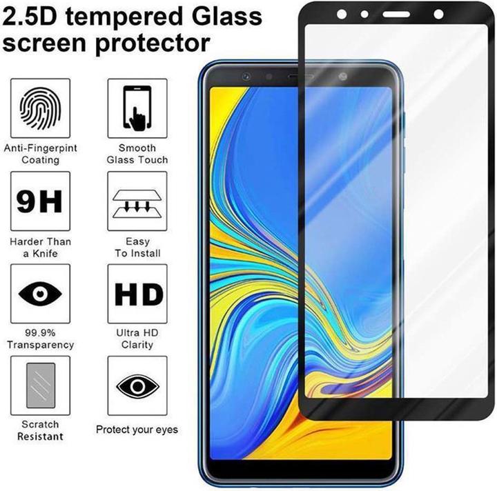 Image du produit Cadorabo Fullcover écran de protection en verre pour Samsung Galaxy A7 2018 Retail Packaging (1 pièce(s), Samsung Galaxy A7 (2018))