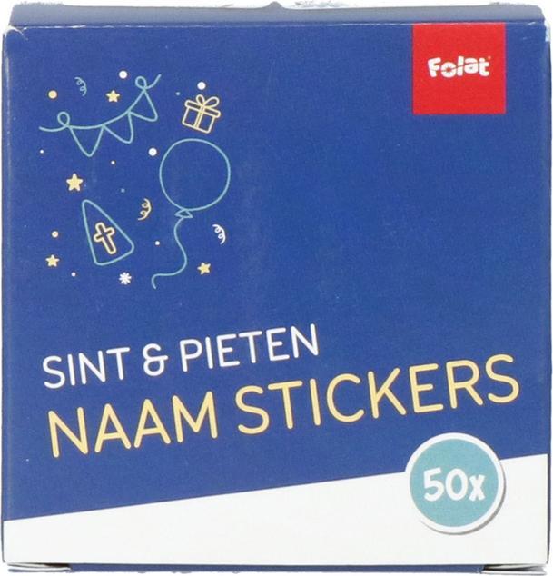 Actual product image Folat Name Stickers Gift - Sint en Pieten - 50 pieces
