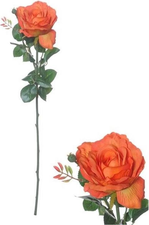 Produktbild Chalet Kunstblume Rose 66 cm, Orange (66 cm)