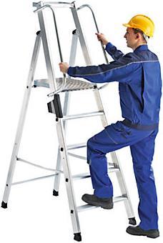 Immagine prodotto Munk Scaletta in alluminio con grande piattaforma (Scala a pioli, 100 cm)