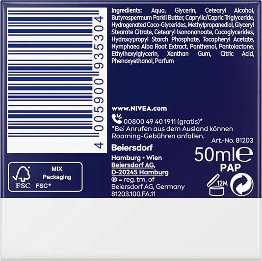 Immagine prodotto NIVEA Cura della Buona Notte 24h Idratazione + Rigenerazione (50 ml, Crema 24h)