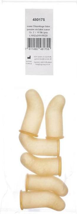 Produktbild Sanor Däumling Latex Grösse 5 (0.06 m)