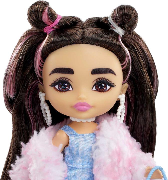 Actual product image Barbie Extra Mini Doll - Cow Print Furry Jacket