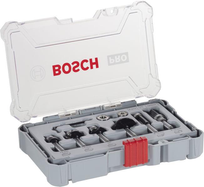 Actual product image Bosch Professional Zubehör Set of edge milling cutters. 8 mm shank. 6-piece