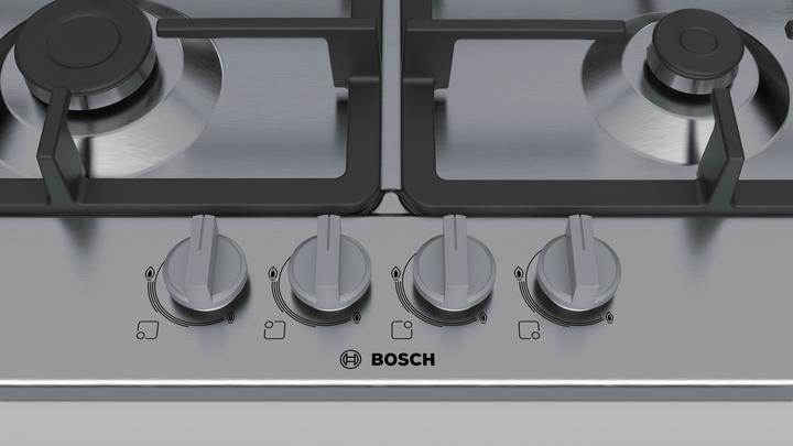 Produktbild Bosch Hausgeräte Serie 4 PGH6B5B90 Kochfeld Edelstahl Integriert Gaskochfeld 4 Zone(n)