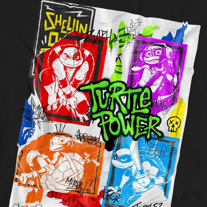 Immagine prodotto Teenage Mutant NT Maglietta Poster di Lino Adulto Unisex (XL)