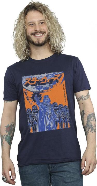 Actual product image Star Wars Mens Vader International Poster T-Shirt (4XL)