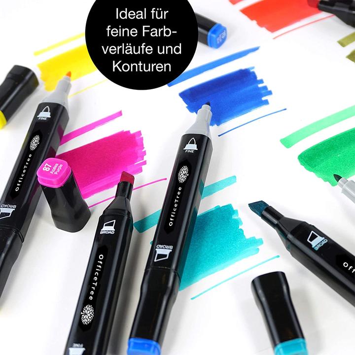 Actual product image OfficeTree Twin marker (Black, 80 x)