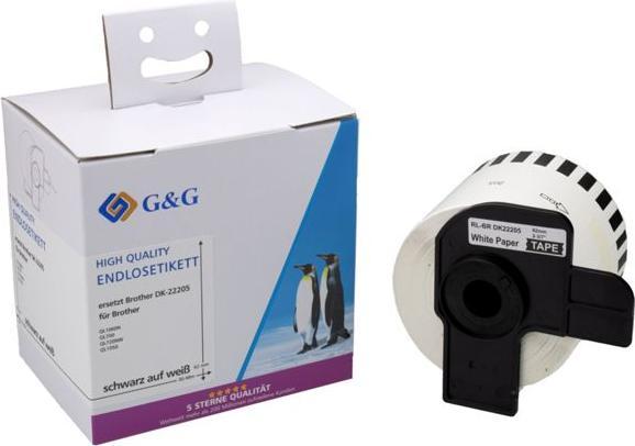 Immagine prodotto G&G Endlos-Et. 62mm x 30,48m sw- komp. m. Brother DK-22205