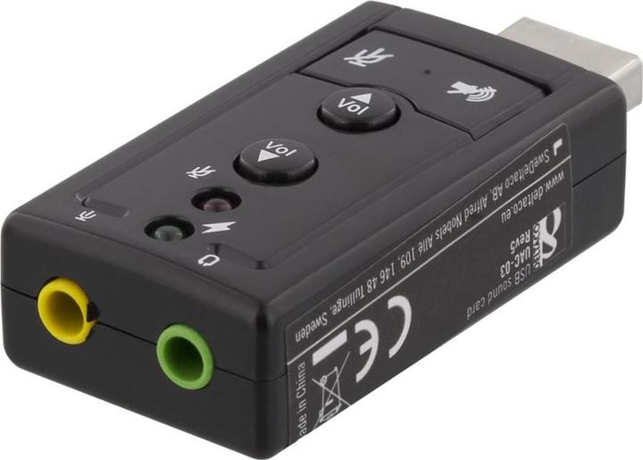 Immagine prodotto Deltaco UAC-03 - 2.0 Canali - USB - 3.5 mm - Pulsanti - Nero - Windows 7,Windows Vista (USB)