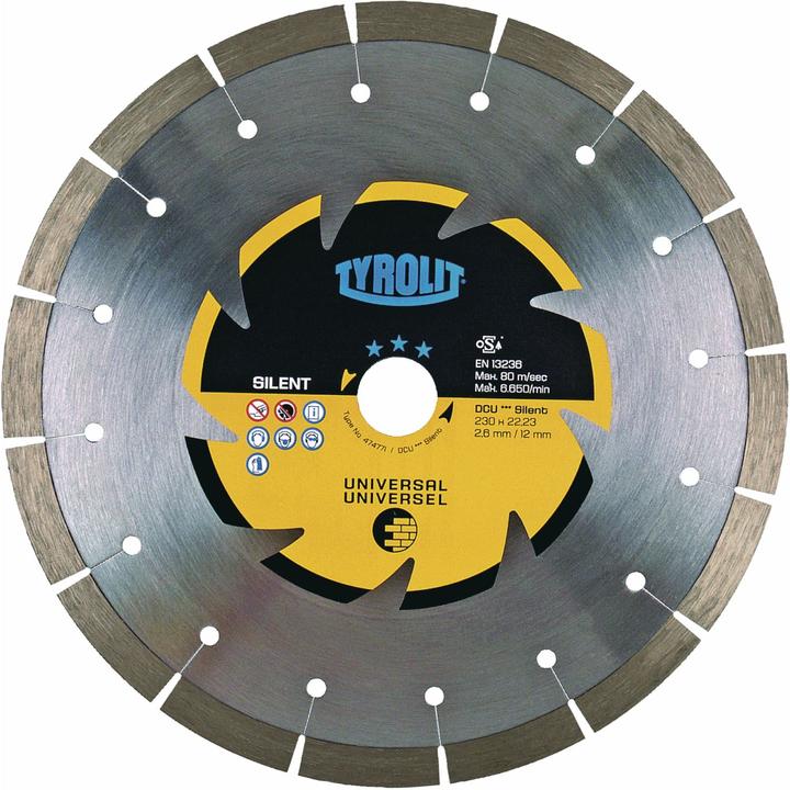 Actual product image Tyrolit Diamond cutting disc Premium DCU***S 230 x 2.6/12 mm Silent concrete