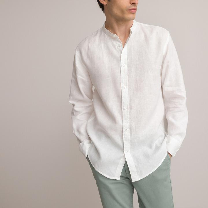 Produktbild La Redoute Collections Gerades Leinenhemd Signature mit Stehkragen (XL)