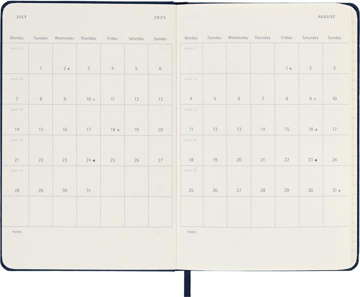 Produktbild Moleskine Notizkalender (A6, Pocket, Englisch)