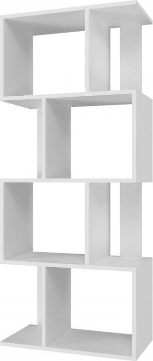 Actual product image Topeshop Bookcase FIESTA 4P 59 5x30x140 cm white (59.5 x 30 x 140 cm)