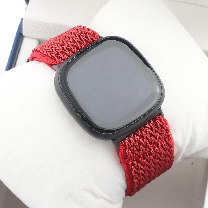 Actual product image Cover-Discount Fitbit Versa 4 / Sense 2 - Nylon Replacement Bracelet Red (Nylon)