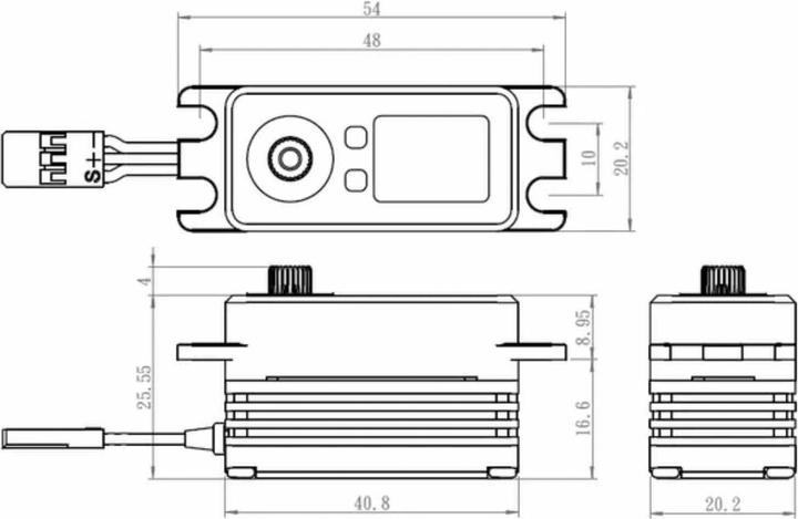 Produktbild Savöx sb-2262sg (8,4v/30kg/0,065s) digital hv low profile servo black line