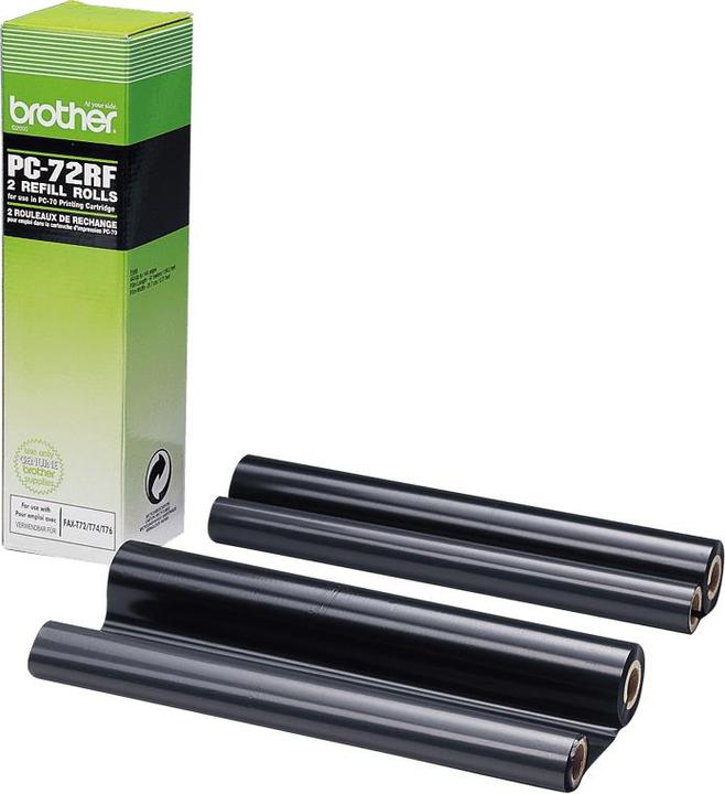 Produktbild Inkadoo Brother PC-72RF Thermo-Transfer-Rolle 144 Seiten VE=2 Schwarz Brother Fax T 102 72
